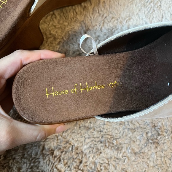 SOLD House of Harlow 1960 block heel suede mules - Picture 5 of 8